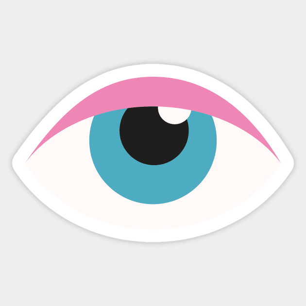 Girly Eyes Girl Eyes Sticker TeePublic